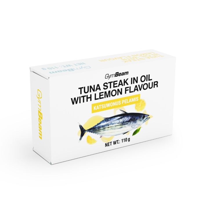Tuna steak in oil with lemon flavour - GymBeam 110 g
