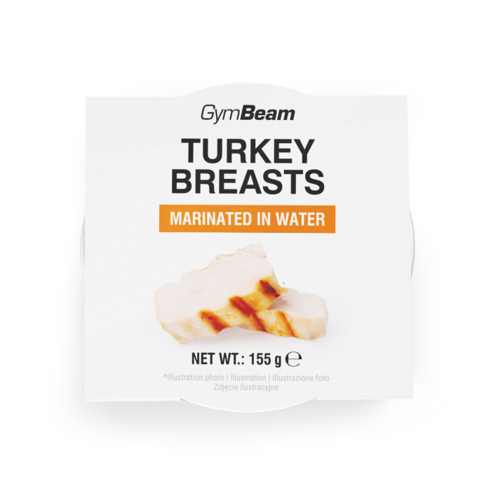 Turkey breasts marinated in water - GymBeam 12 x 155 g