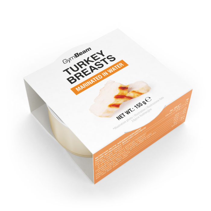 Turkey breasts marinated in water - GymBeam 12 x 155 g