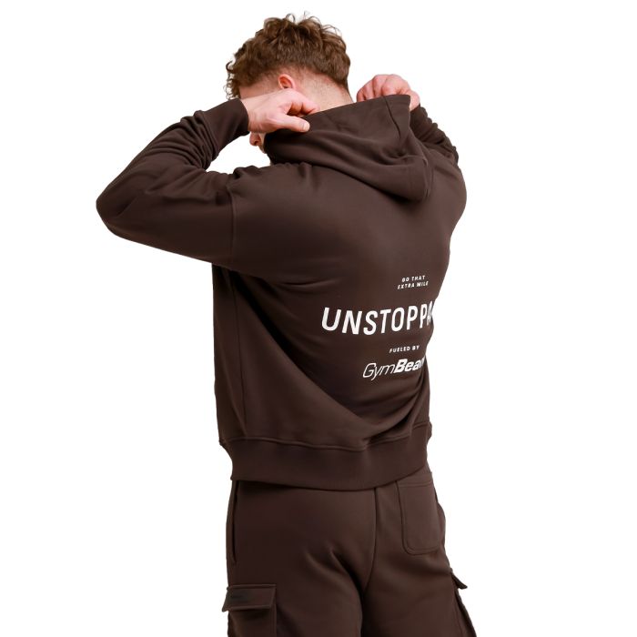 Unstoppable Hoodie Brown - GymBeam XXXL