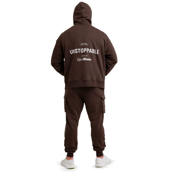 Unstoppable Hoodie Brown - GymBeam XXXL