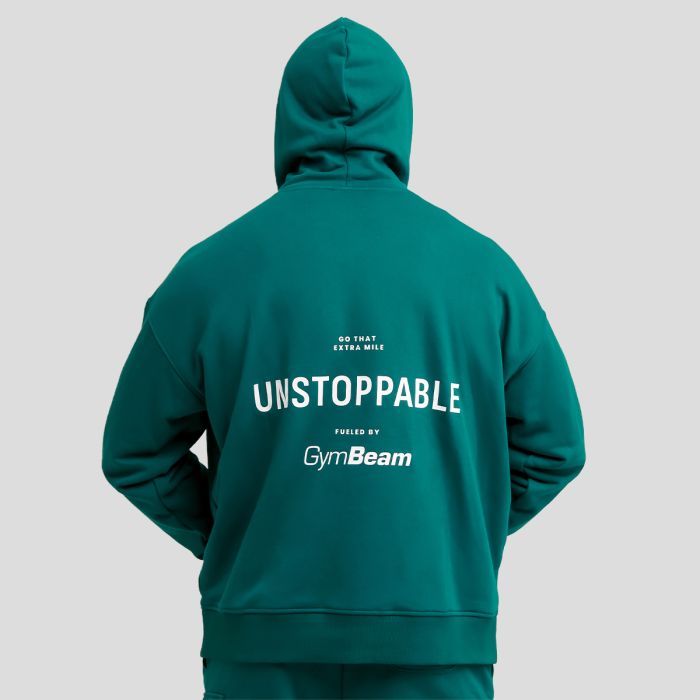 Unstoppable Hoodie Green - GymBeam XXXL