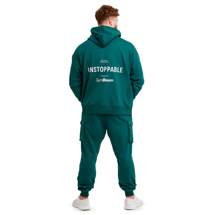 Unstoppable Hoodie Green - GymBeam XXXL