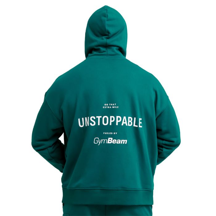 Unstoppable Hoodie Green - GymBeam XXXL