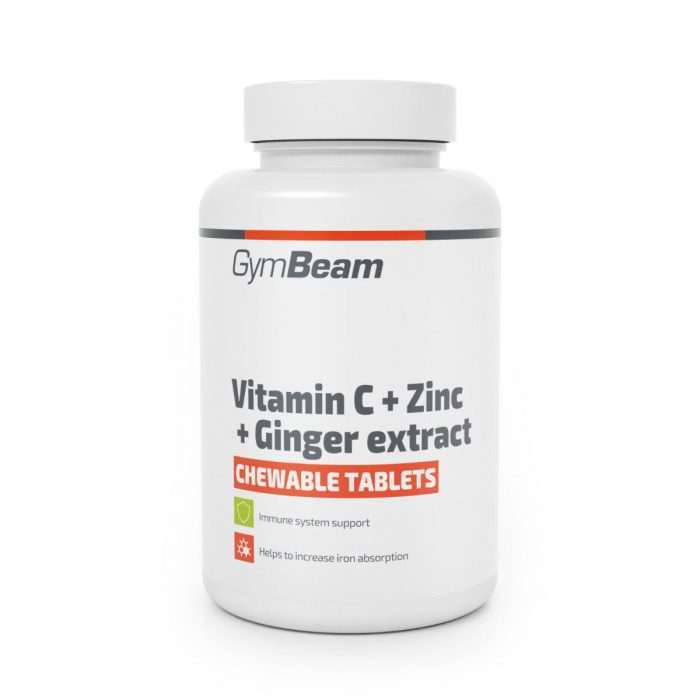 Chewable Vitamin C + Zinc + Ginger extract - GymBeam 90 tab