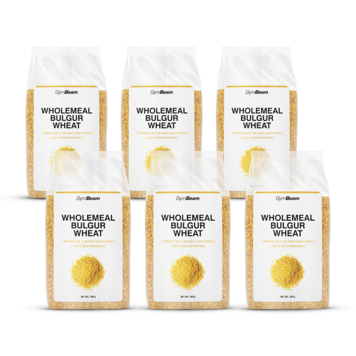 Wholemeal bulgur wheat - GymBeam 6 x 500 g
