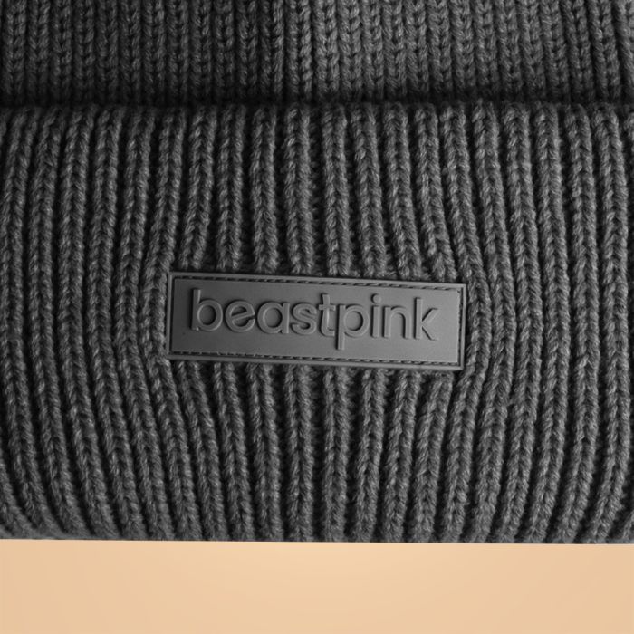 Winter Beanie Silver Black - BeastPink universal