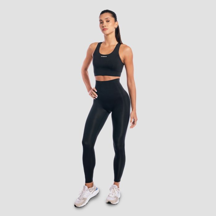 Women‘s Aura Leggings Black - GymBeam XXL