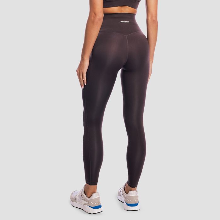 Women‘s Aura Leggings Tee Brown - GymBeam XXL