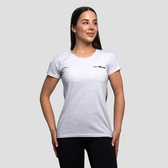 Women’s Basic T-Shirt Heather Grey - GymBeam XXL