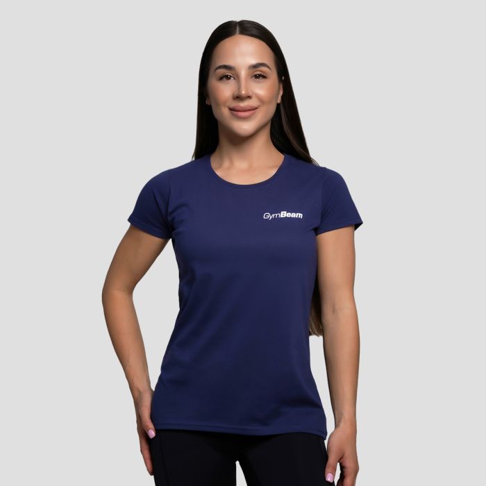 Women’s Basic T-Shirt Navy Blue - GymBeam XXL