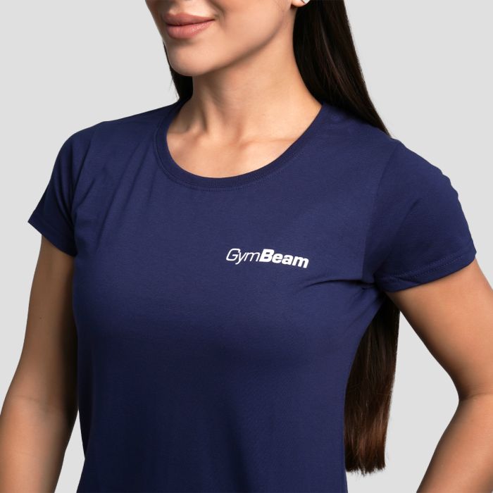 Women’s Basic T-Shirt Navy Blue - GymBeam XXL