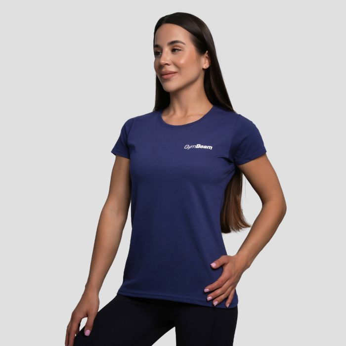 Women’s Basic T-Shirt Navy Blue - GymBeam XXL