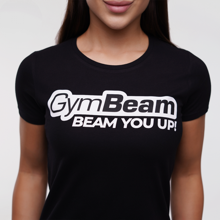 Women‘s Beam T-shirt Black - GymBeam XXL