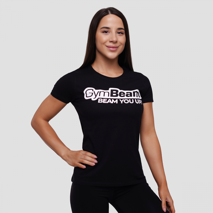 Women‘s Beam T-shirt Black - GymBeam XXL