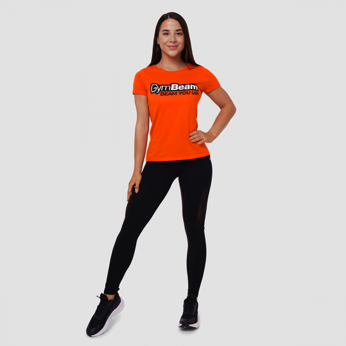 Women‘s Beam T-shirt Orange - GymBeam XXL