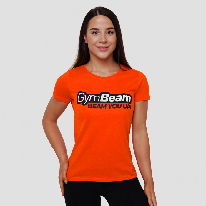 Women‘s Beam T-shirt Orange - GymBeam XXL