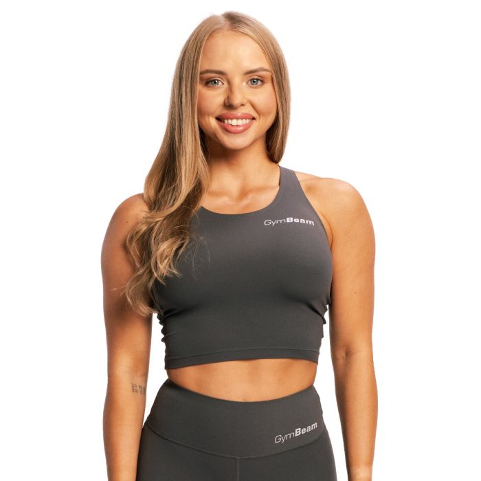 Women‘s BEAT Sports Top Charcoal - GymBeam XXL