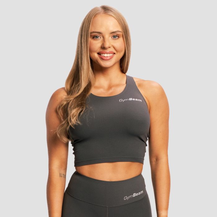 Women‘s BEAT Sports Top Charcoal - GymBeam XXL