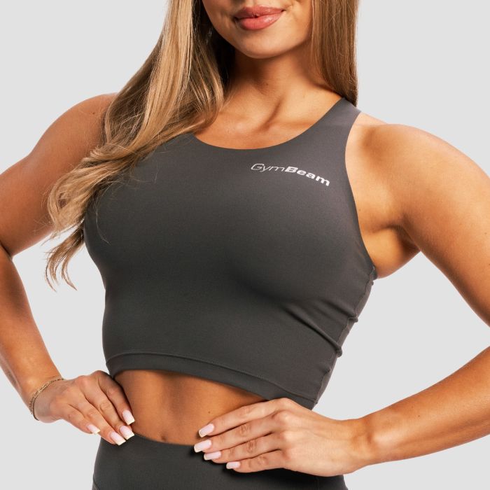 Women‘s BEAT Sports Top Charcoal - GymBeam XXL