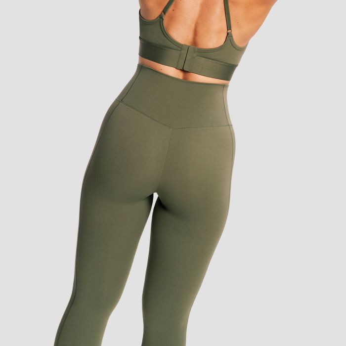 Women‘s Combat Leggings Olive Grey - GymBeam L
