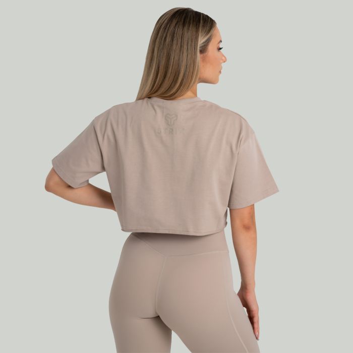 Women‘s CropTop Taupe - STRIX L