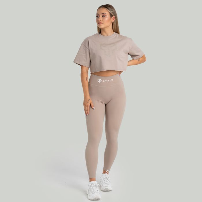 Women‘s CropTop Taupe - STRIX L