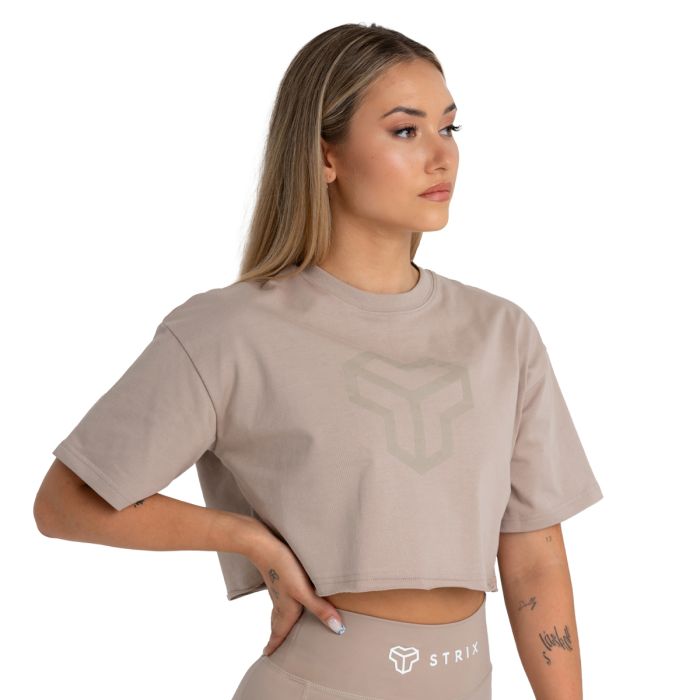 Women‘s CropTop Taupe - STRIX L