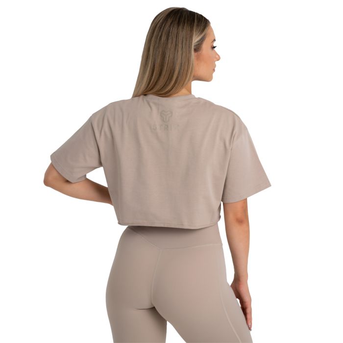 Women‘s CropTop Taupe - STRIX L
