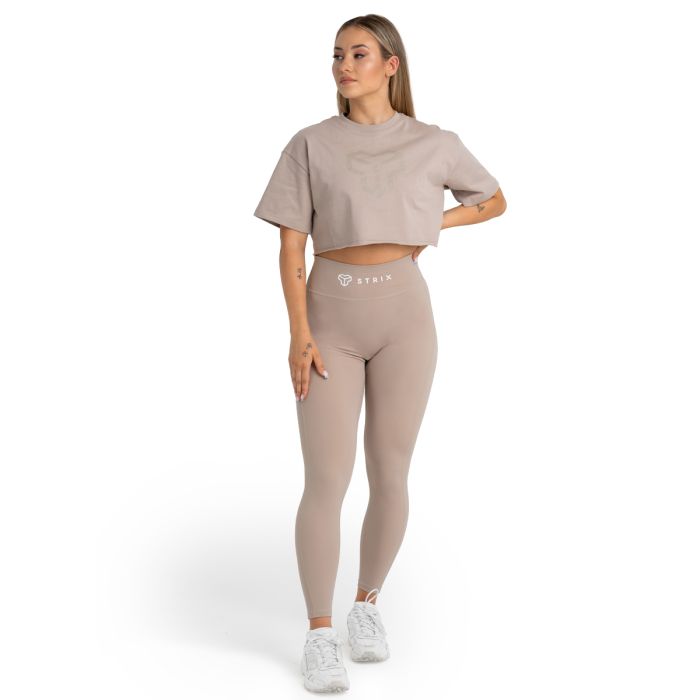 Women‘s CropTop Taupe - STRIX L