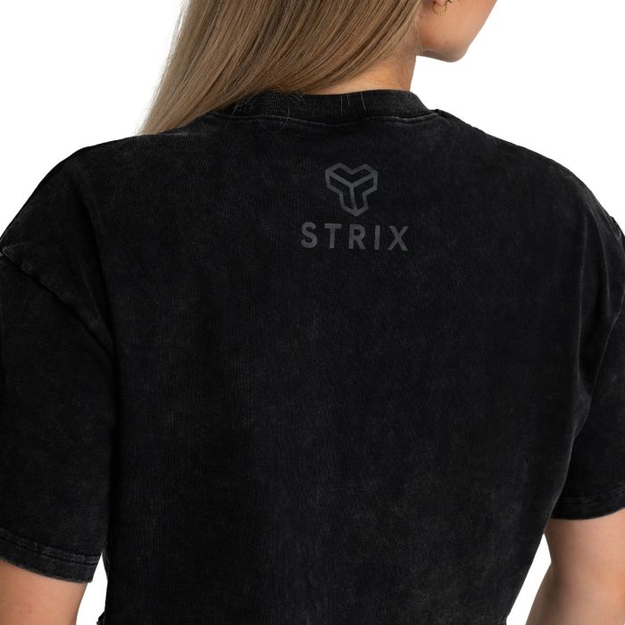 Women‘s CropTop Washed Black - STRIX L