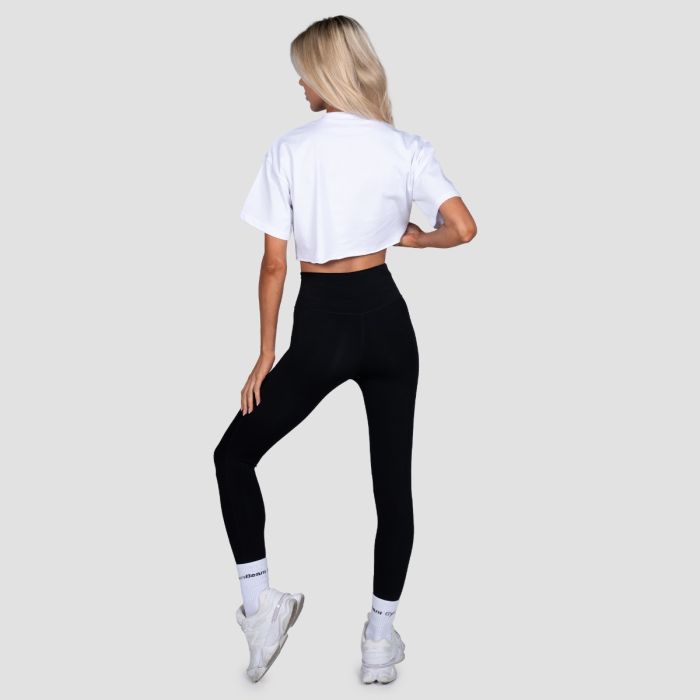 Women‘s Earned Cropped T-shirt White - GymBeam L