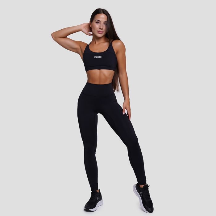 Women‘s FIT Leggings Black - GymBeam XXL