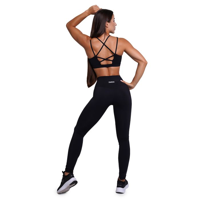 Women‘s FIT Leggings Black - GymBeam XXL