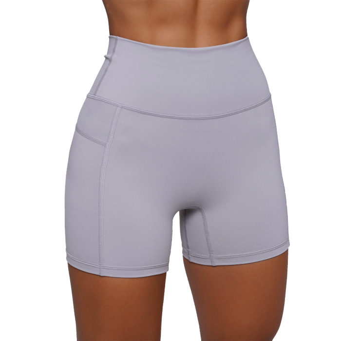 Women‘s FIT Shorts Mist Grey - GymBeam XXL