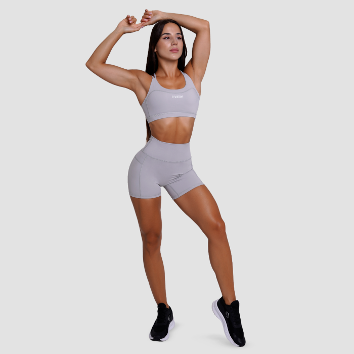 Women‘s FIT Shorts Mist Grey - GymBeam XXL