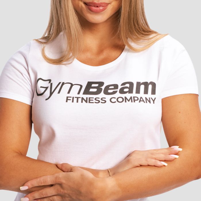 Women‘s Fitness T-shirt White - GymBeam XXL