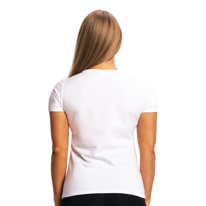 Women‘s Fitness T-shirt White - GymBeam XXL