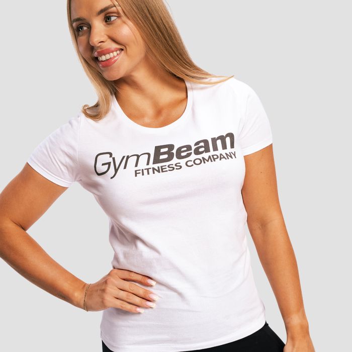 Women‘s Fitness T-shirt White - GymBeam XXL