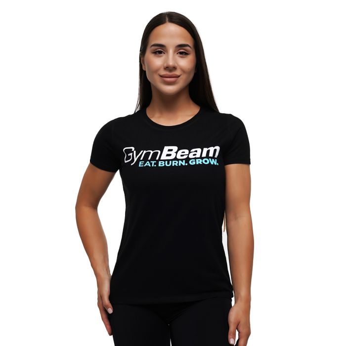 Women‘s Grow T-shirt Black - GymBeam XXL