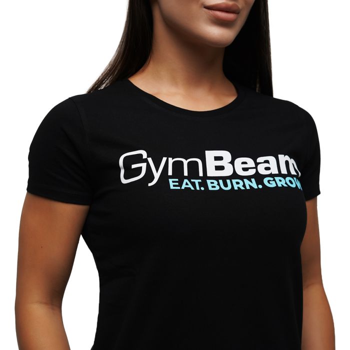 Women‘s Grow T-shirt Black - GymBeam XXL