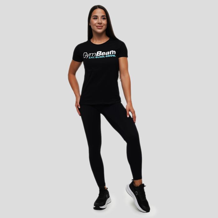 Women‘s Grow T-shirt Black - GymBeam XXL