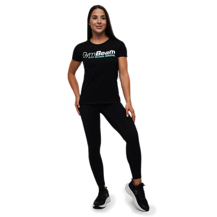 Women‘s Grow T-shirt Black - GymBeam XXL