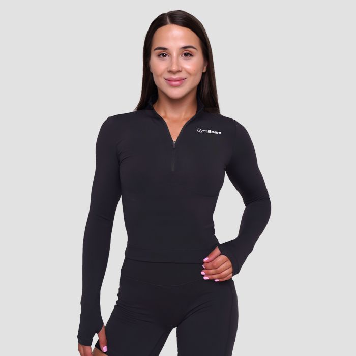 Women‘s Ignite Sports Top Black - GymBeam XXL