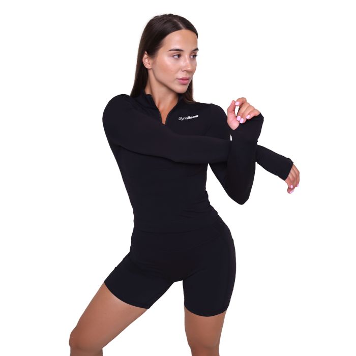 Women‘s Ignite Sports Top Black - GymBeam XXL