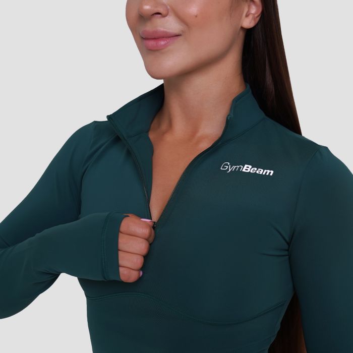 Women‘s Ignite Sports Top Dark Green - GymBeam XXL