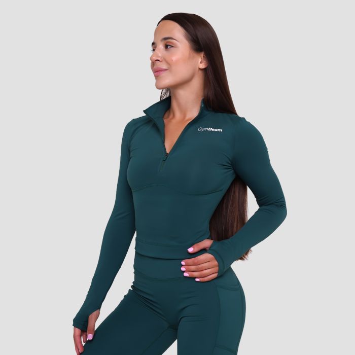 Women‘s Ignite Sports Top Dark Green - GymBeam XXL