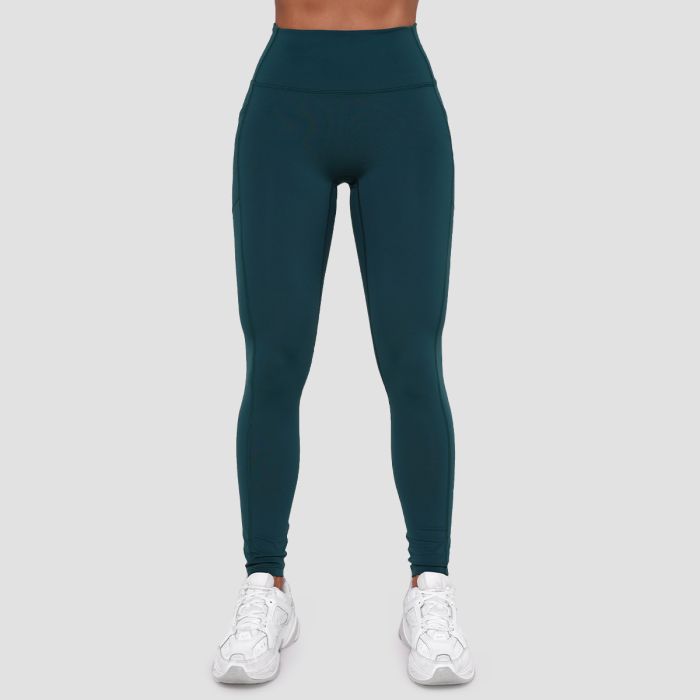 Women‘s Ignite Leggings Dark Green - GymBeam XL