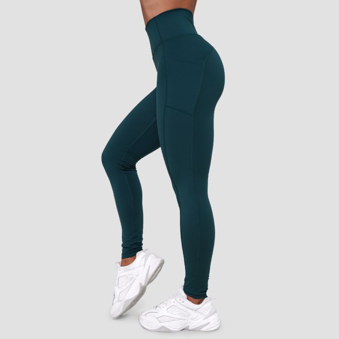 Women‘s Ignite Leggings Dark Green - GymBeam XL