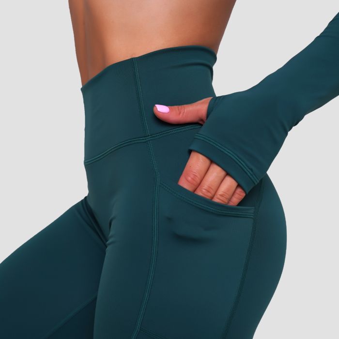 Women‘s Ignite Leggings Dark Green - GymBeam XL